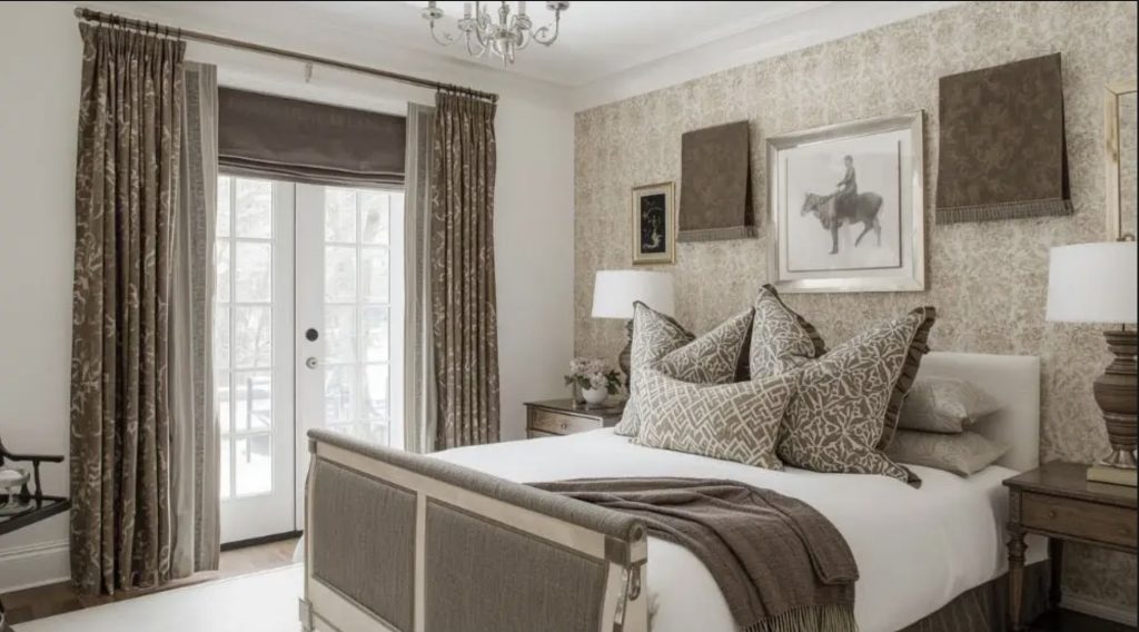 Custom draperies, pillows, bedding accents, and valances.